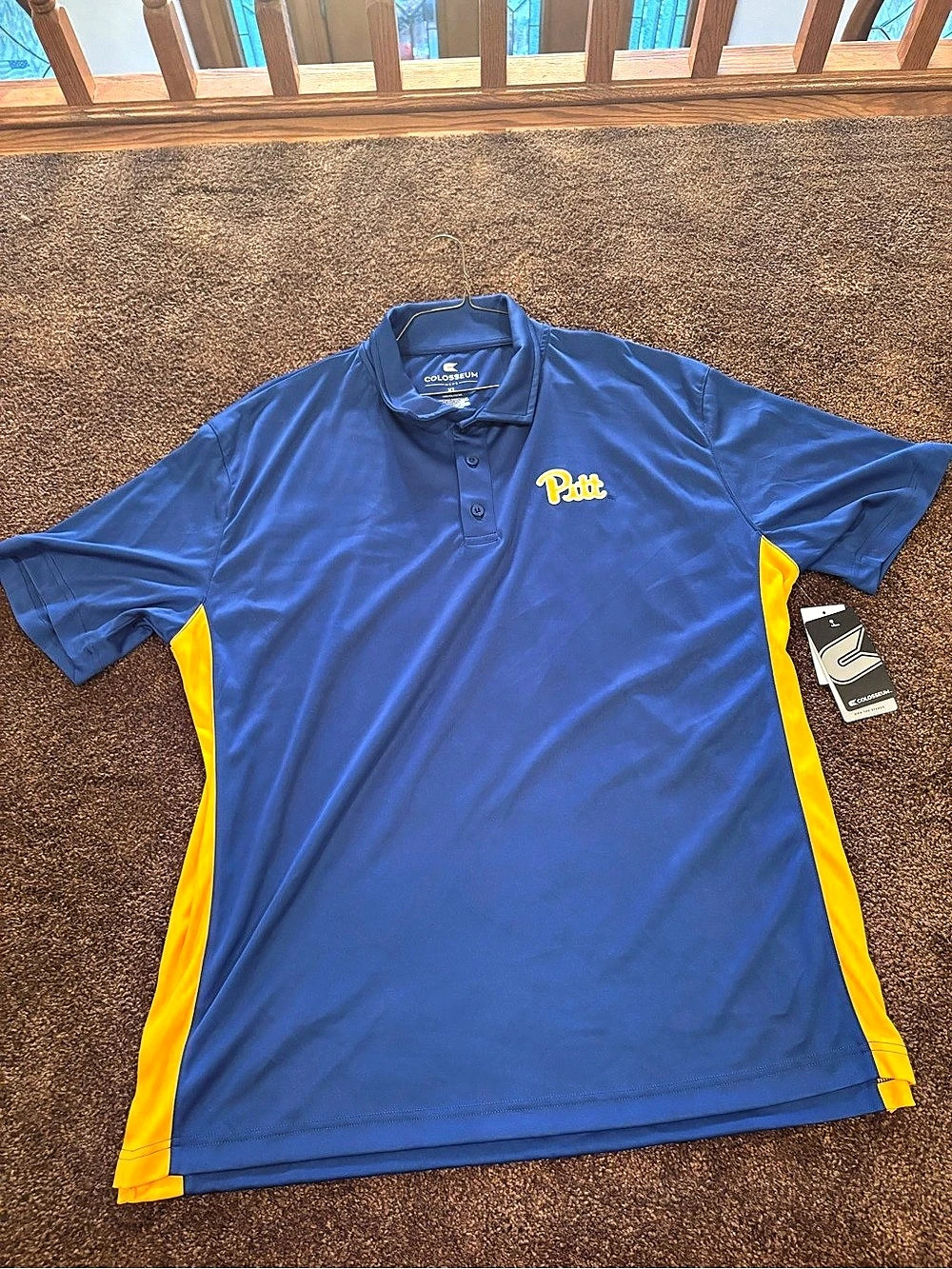 Colosseum Pitt Panthers Set In Polo Men's Blue & Yellow